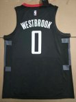 NBA 0 Russell Westbrook Rockets Maillot noir